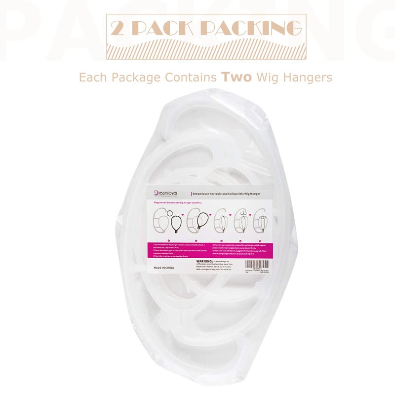 Dreamlover Hanging Wig Stands, Wig Hangers, 2 Sets - Image 2
